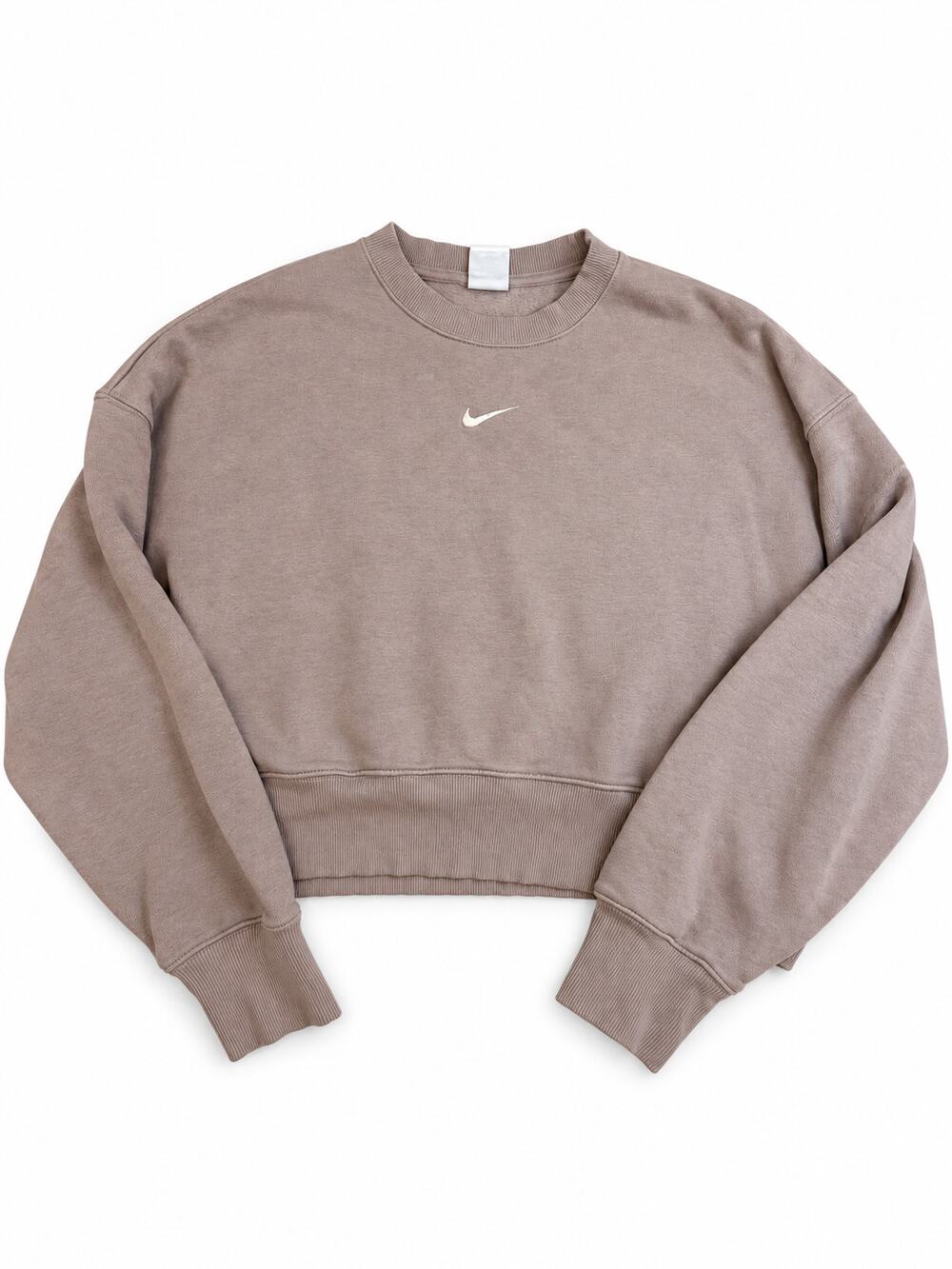 Nike Sportswear Sanddrift Cropped Fleece Crew M Clean Girl Athleisure